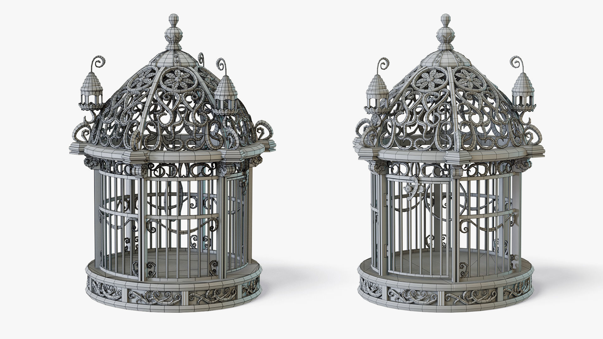 Birdcage Fantasy Low-poly 3D model_2