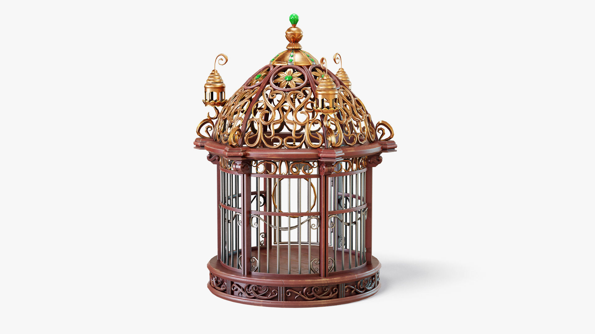 Birdcage Fantasy Low-poly 3D model_4