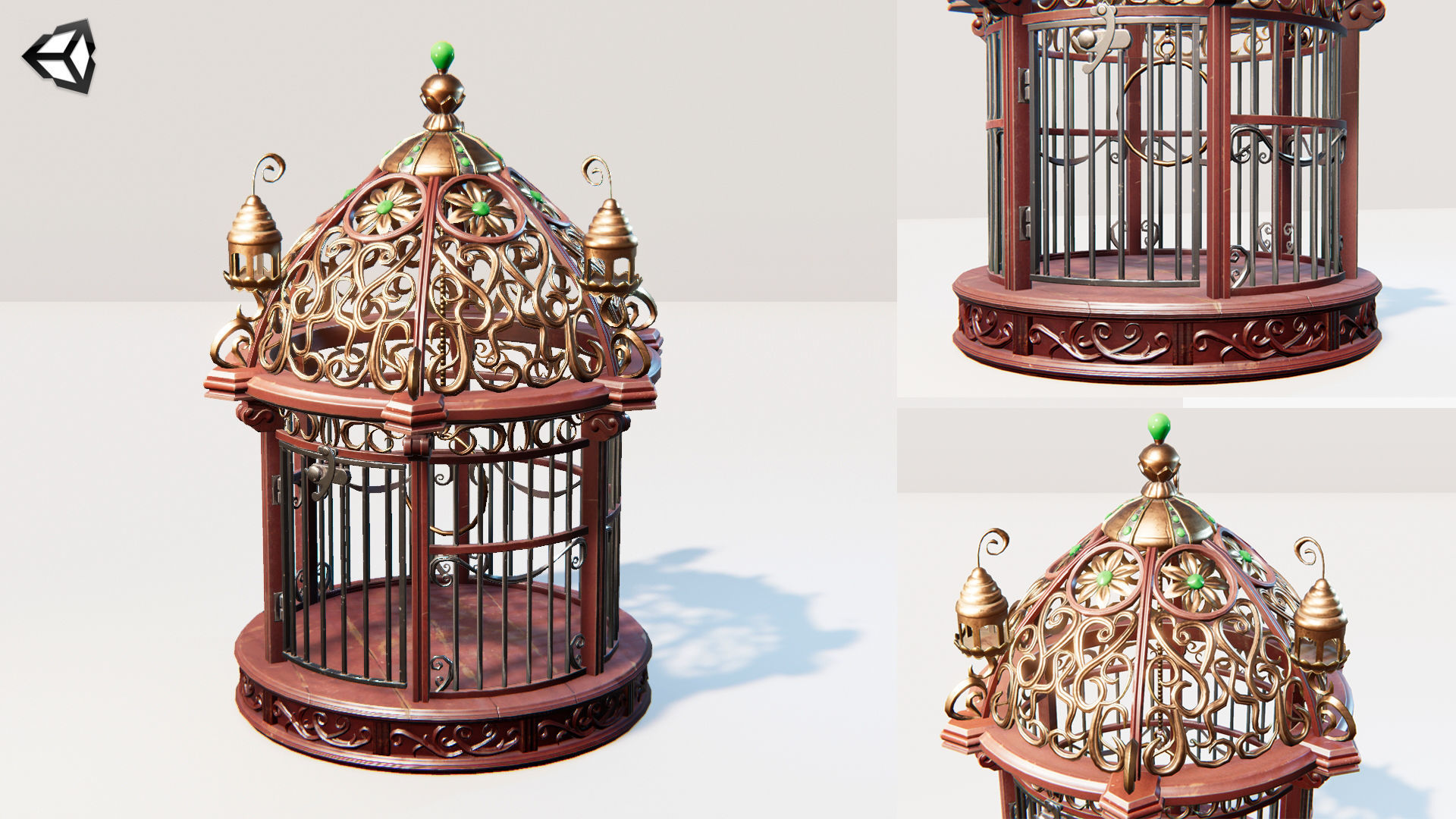 Birdcage Fantasy Low-poly 3D model_14