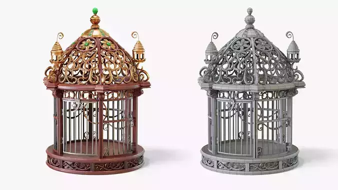 Birdcage Fantasy Low-poly 3D model