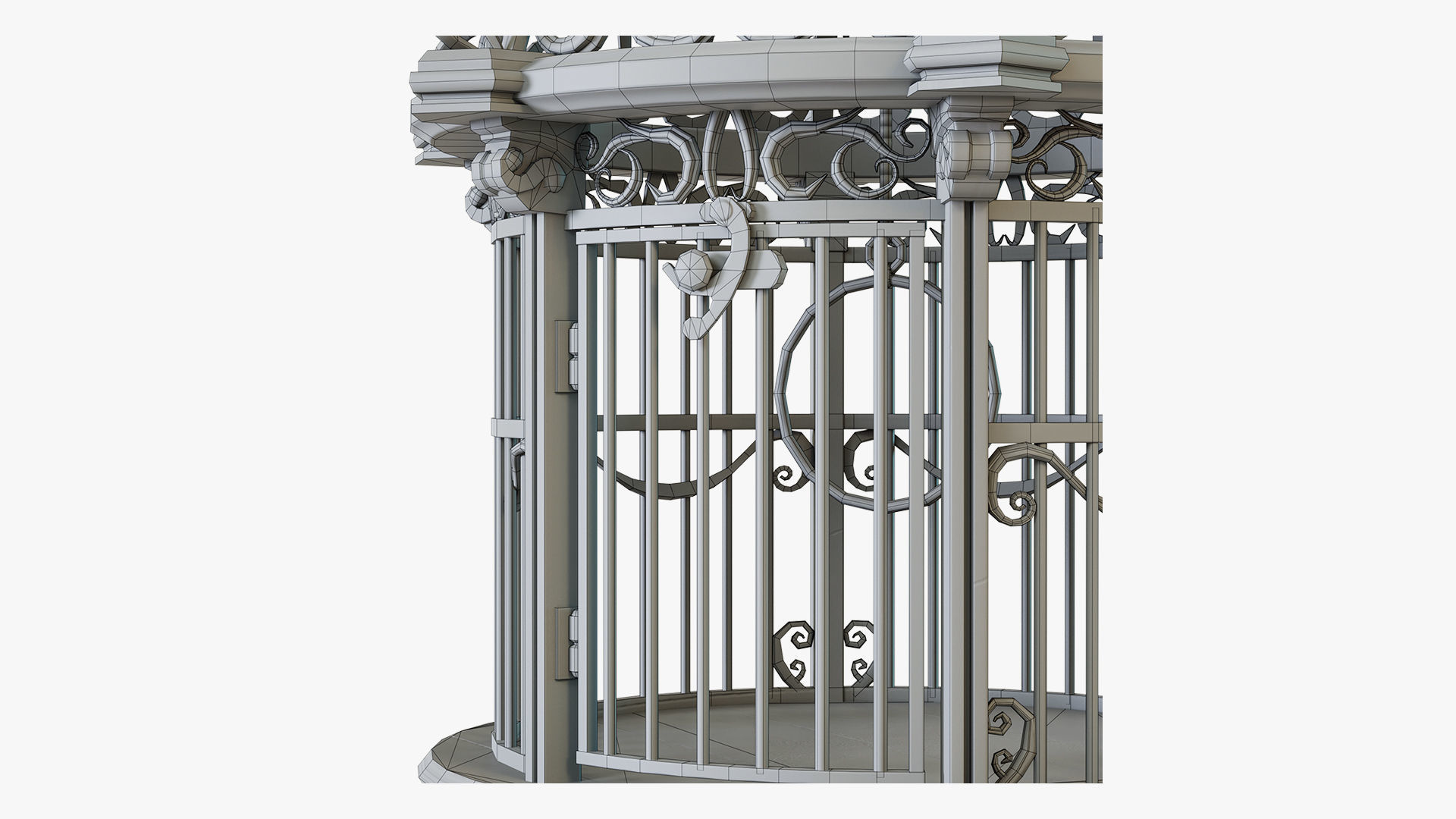 Birdcage Fantasy Low-poly 3D model_12