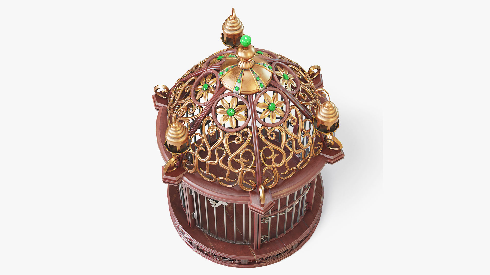 Birdcage Fantasy Low-poly 3D model_3