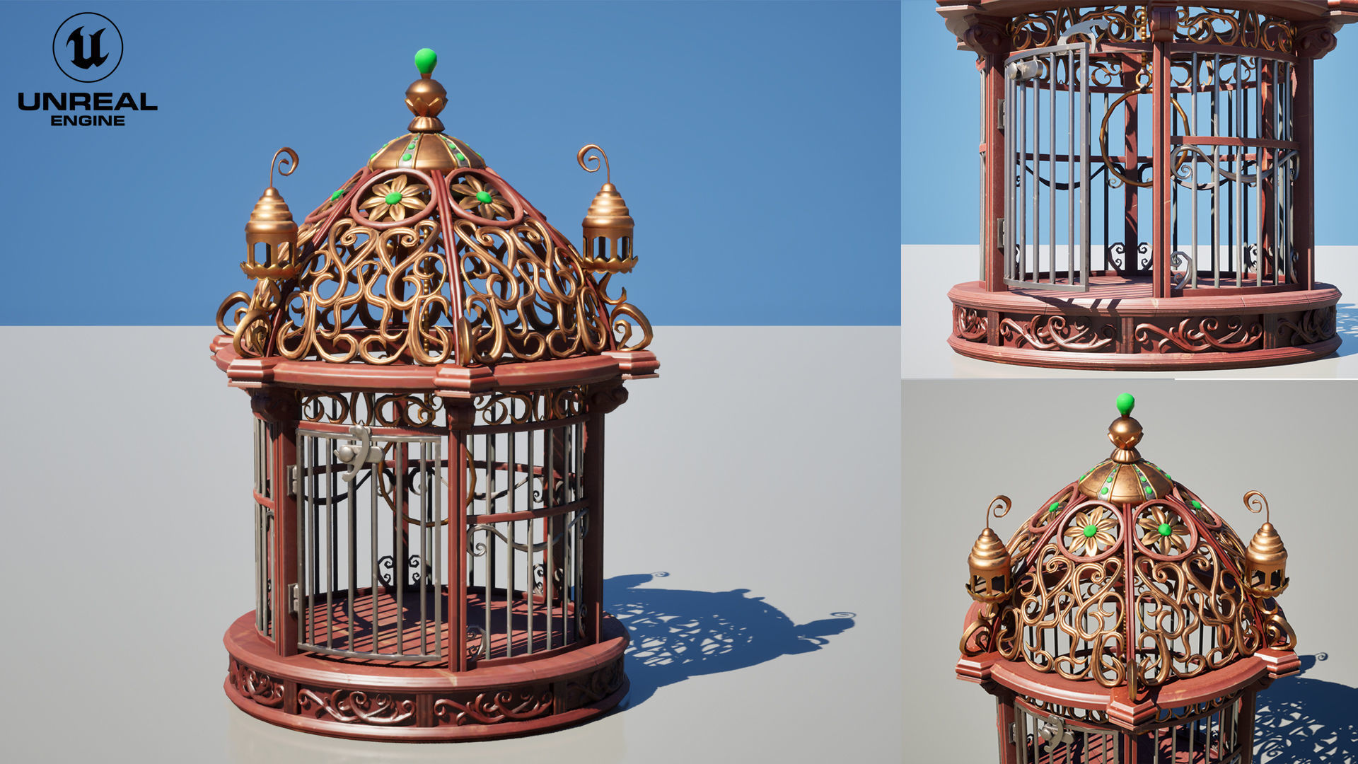 Birdcage Fantasy Low-poly 3D model_15