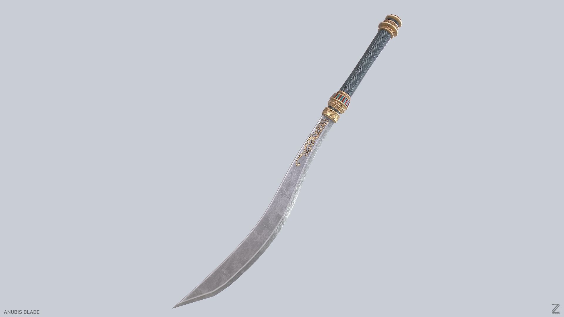 Anubis blade Low-poly 3D model_7