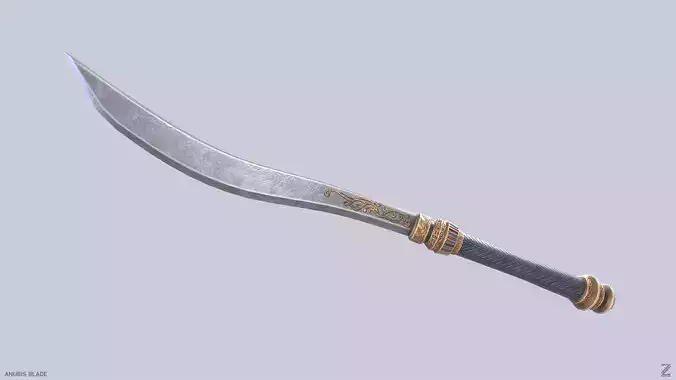 Anubis blade Low-poly 3D model