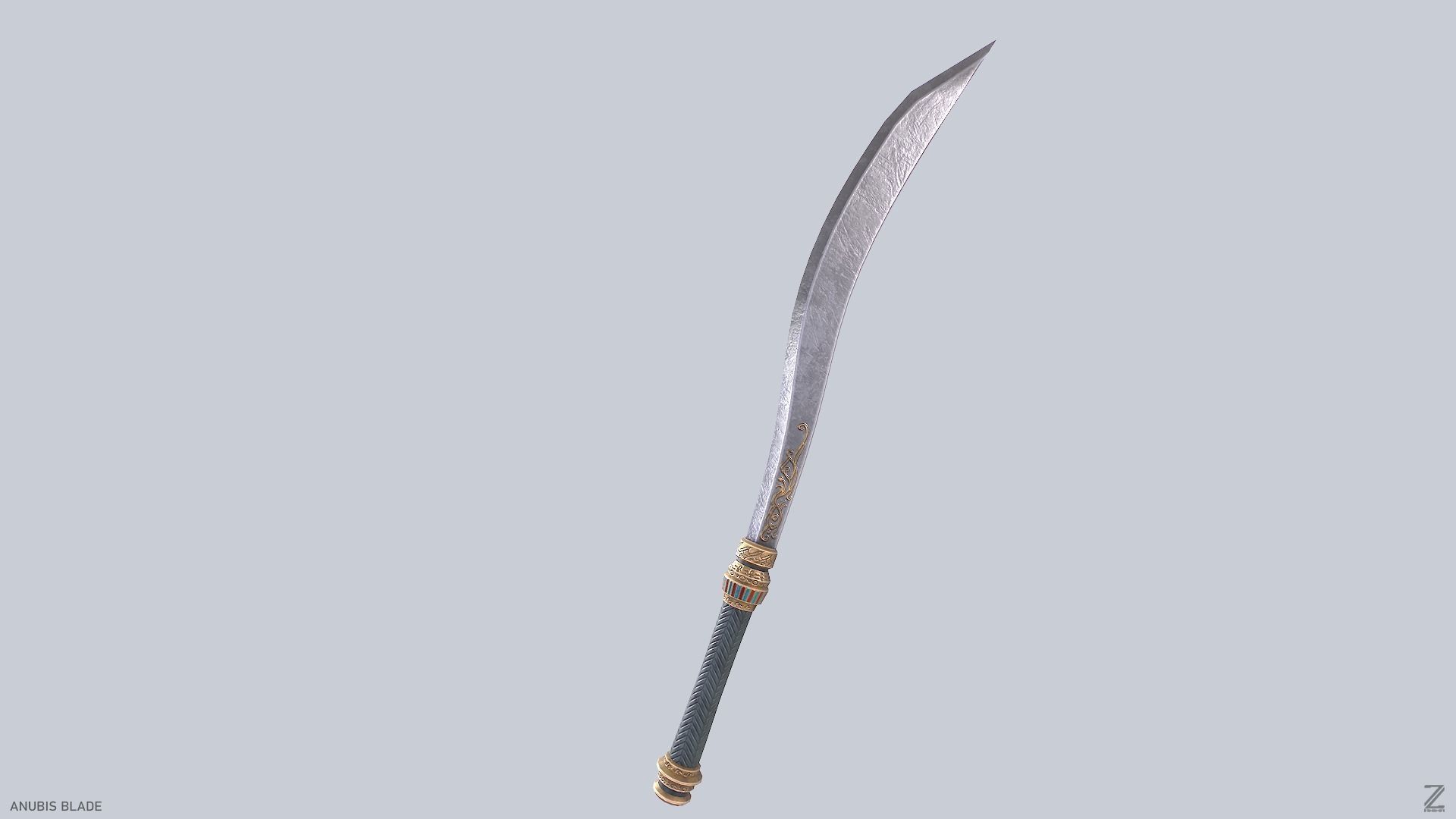 Anubis blade Low-poly 3D model_6