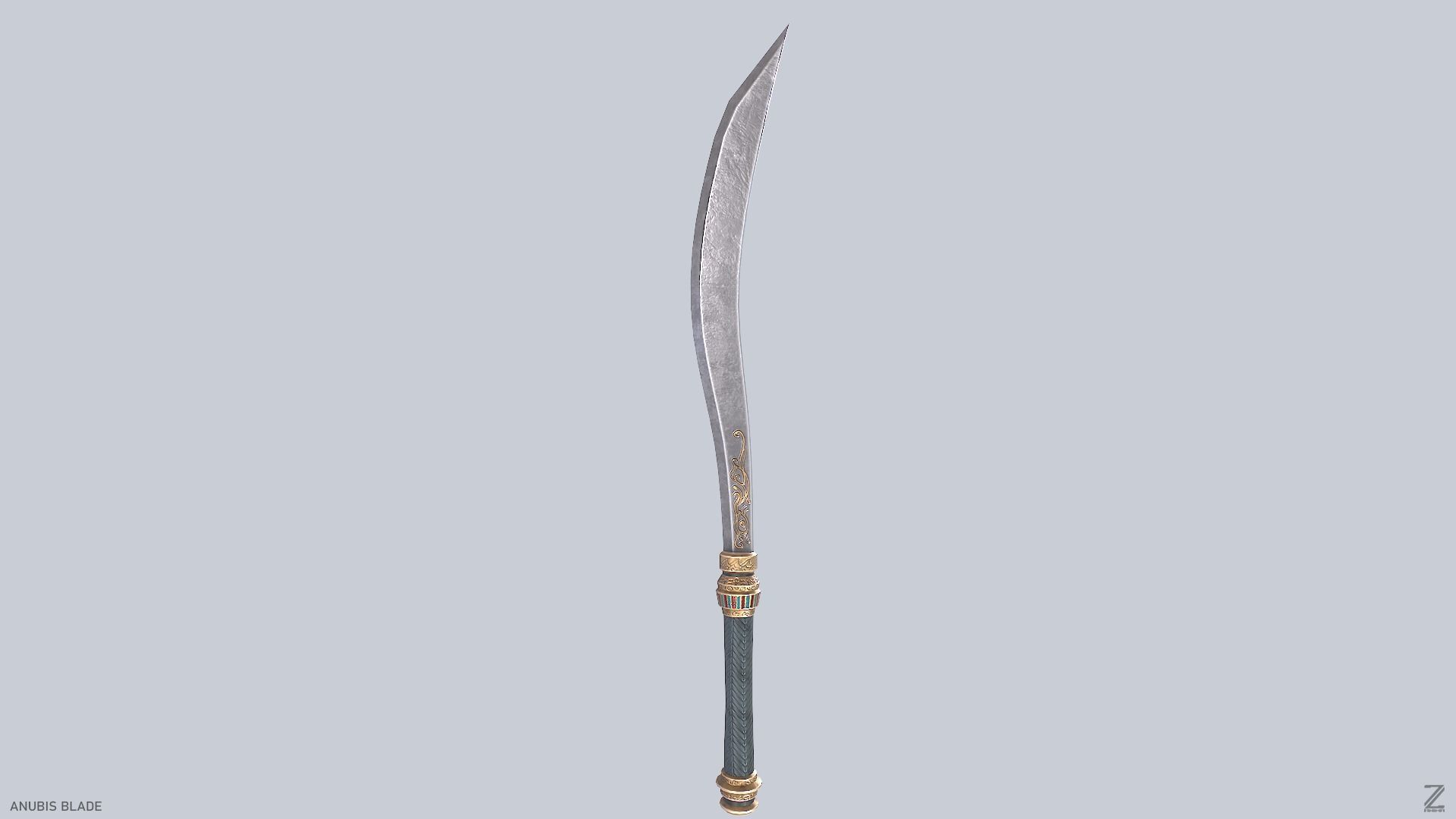 Anubis blade Low-poly 3D model_2