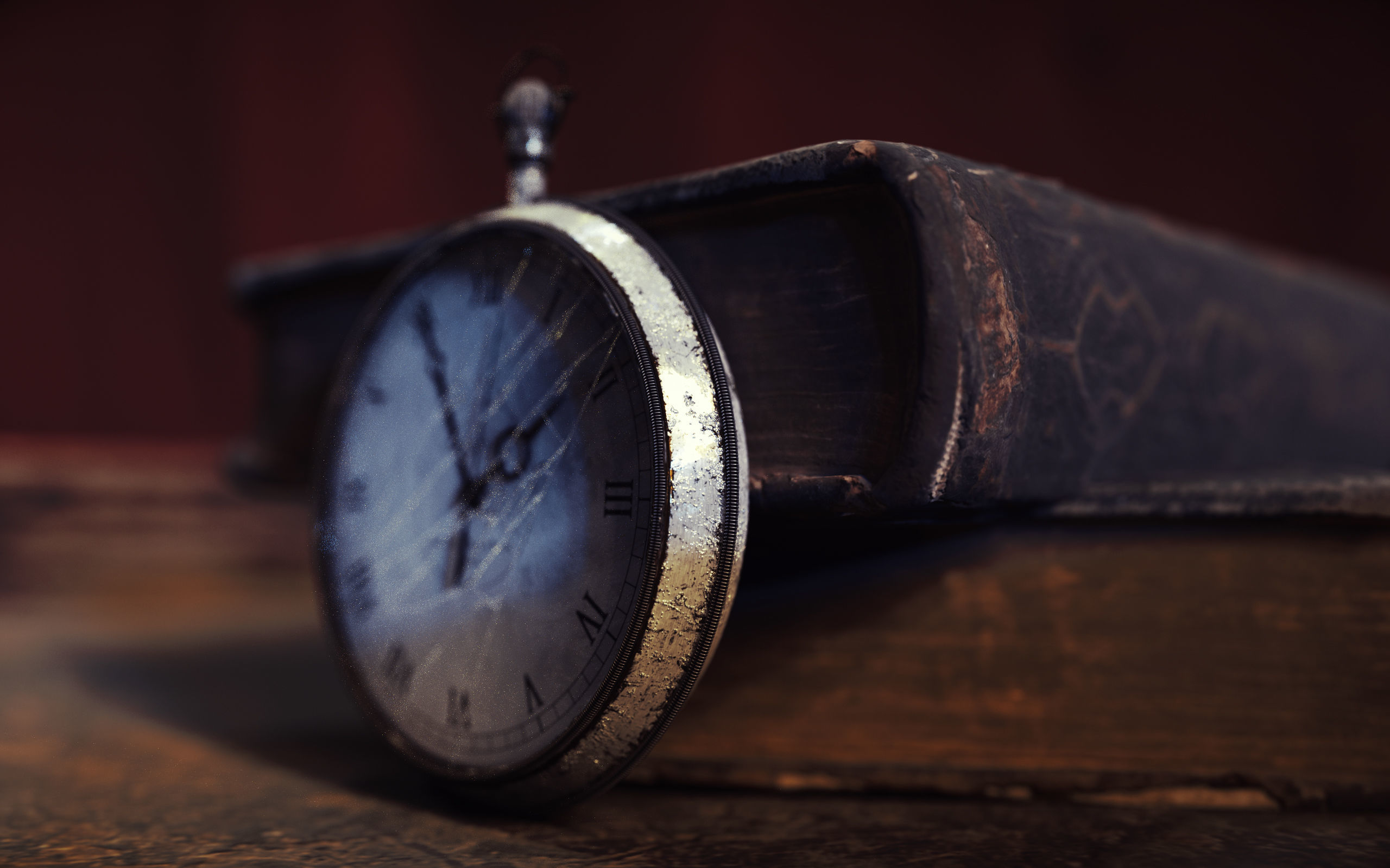 Vintage Pocket Watch Low-poly 3D model_2