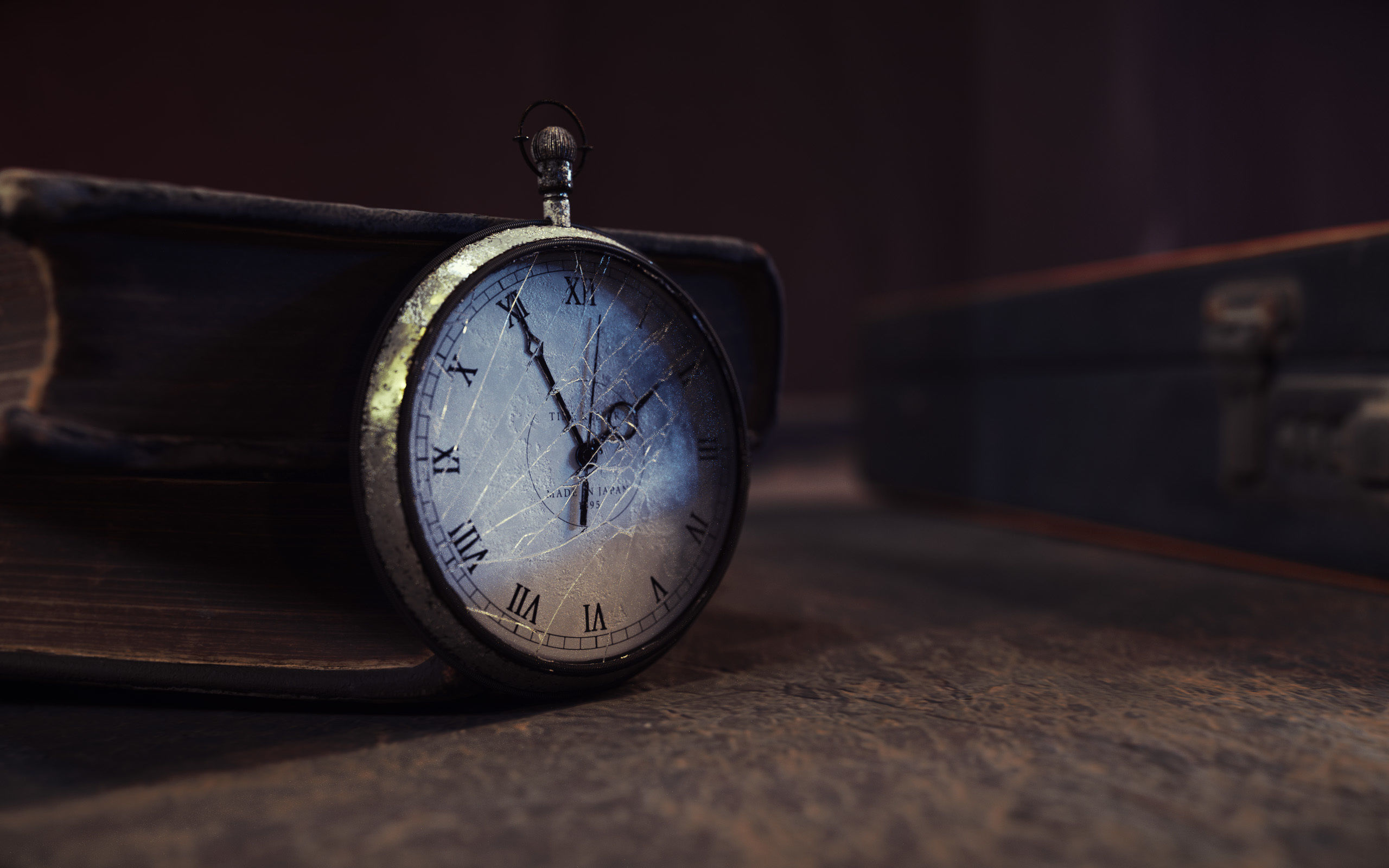 Vintage Pocket Watch Low-poly 3D model_1