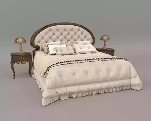 Classic European style Bed set 47 3D model