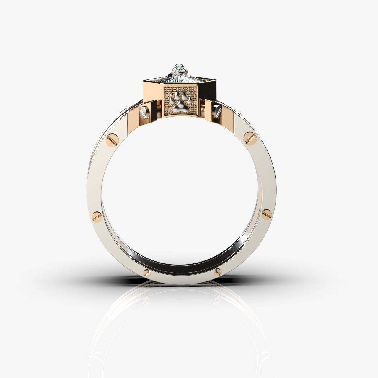 Lion ring  3D print model_2