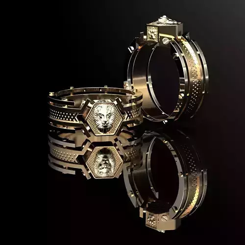 Lion ring  3D print model