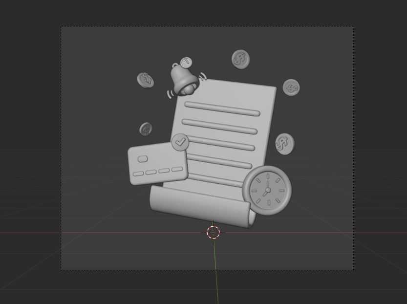 Online Business 3d Illustration  Icon Pack 3D model_35