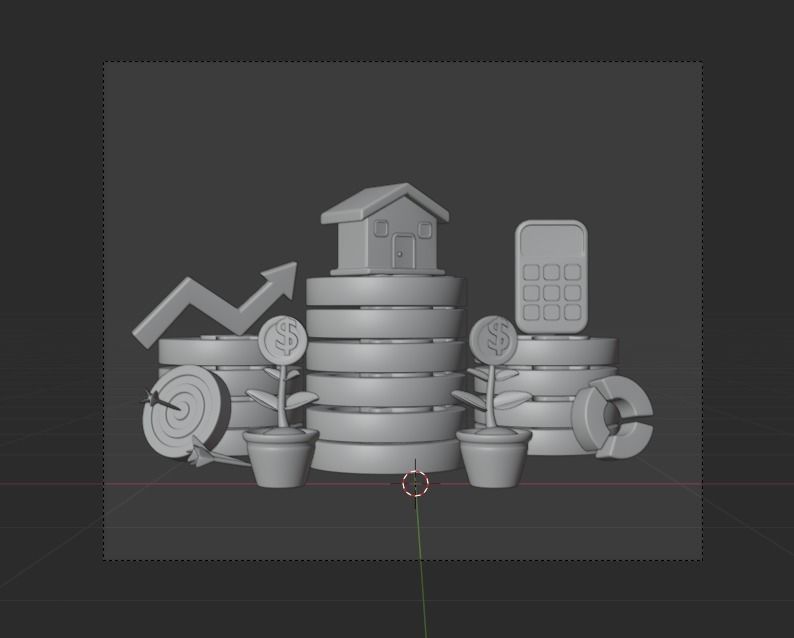 Online Business 3d Illustration  Icon Pack 3D model_22