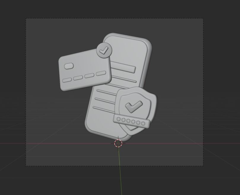 Online Business 3d Illustration  Icon Pack 3D model_16