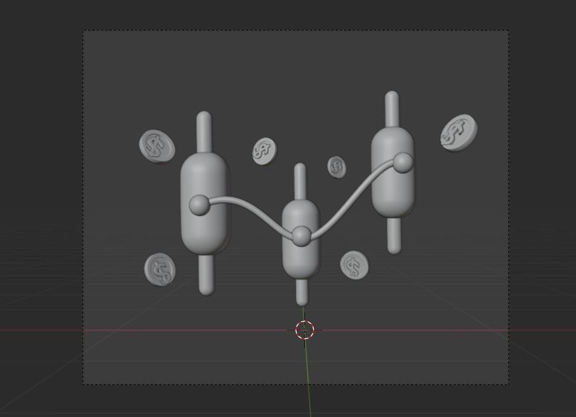 Online Business 3d Illustration  Icon Pack 3D model_29