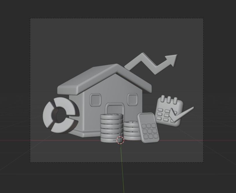 Online Business 3d Illustration  Icon Pack 3D model_21