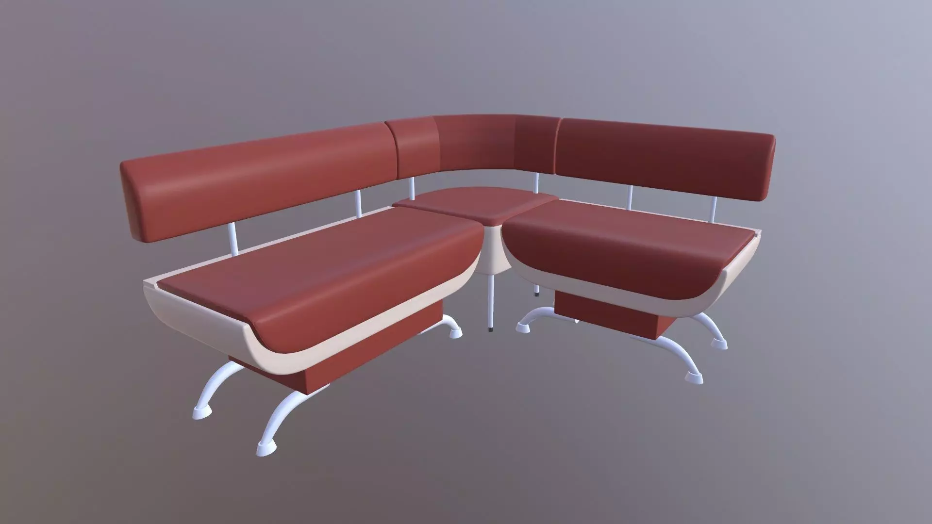 Rodnik Corner Bench Cappuccino 3D model