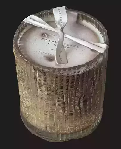 Candle with Ribbon