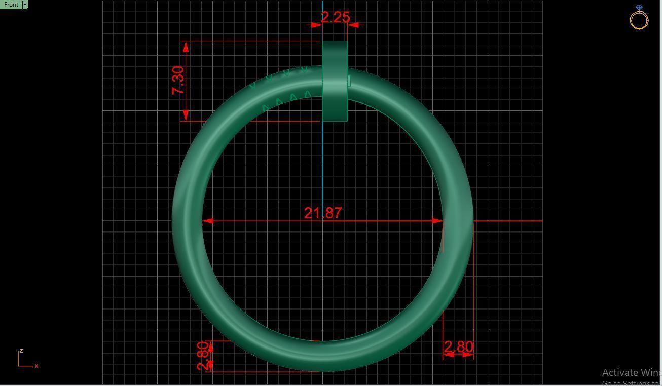 Ring M98 Women ring Size 12 5 US 3D print model_9