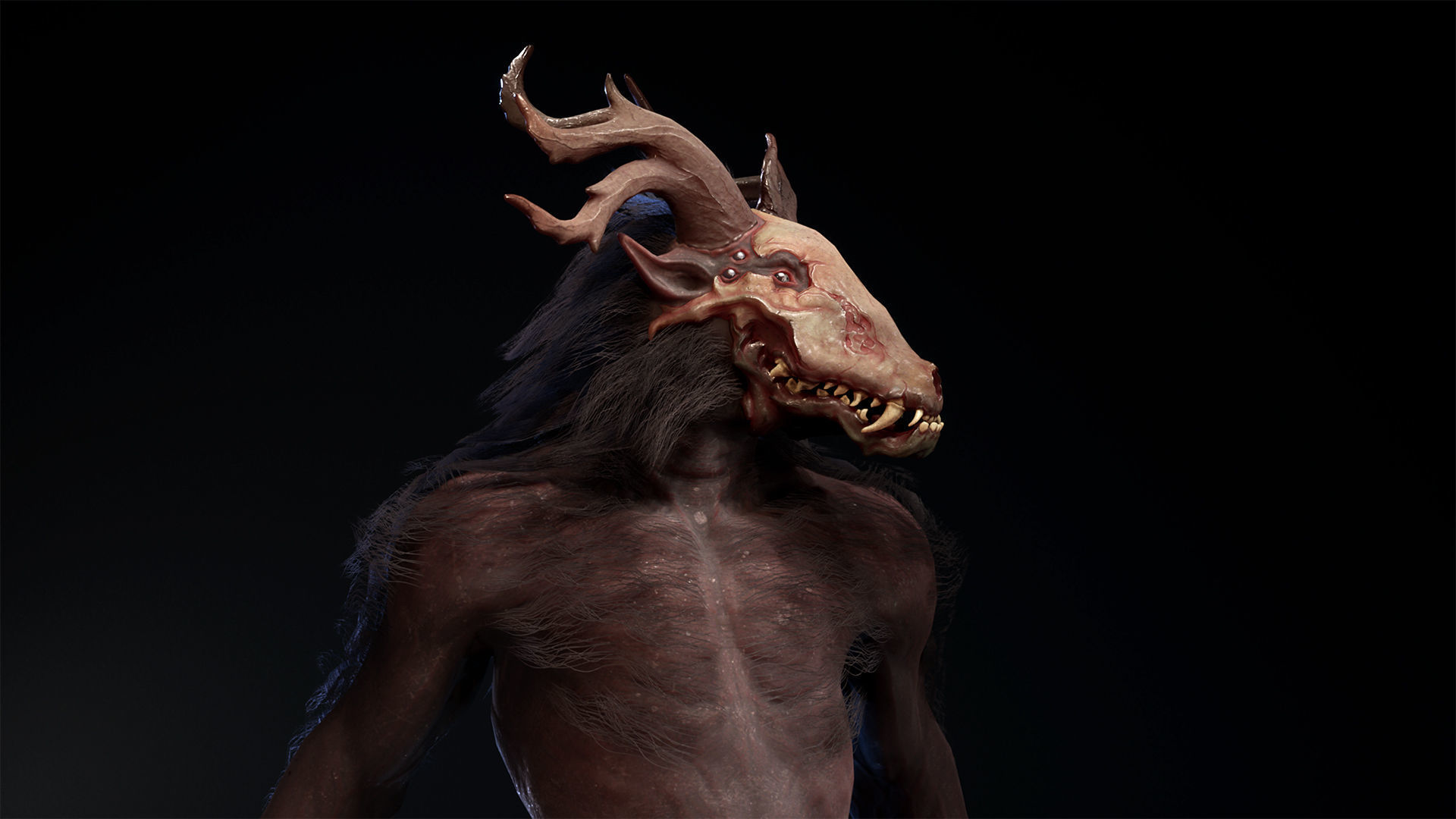 Forest Wendigo Low-poly 3D model_7