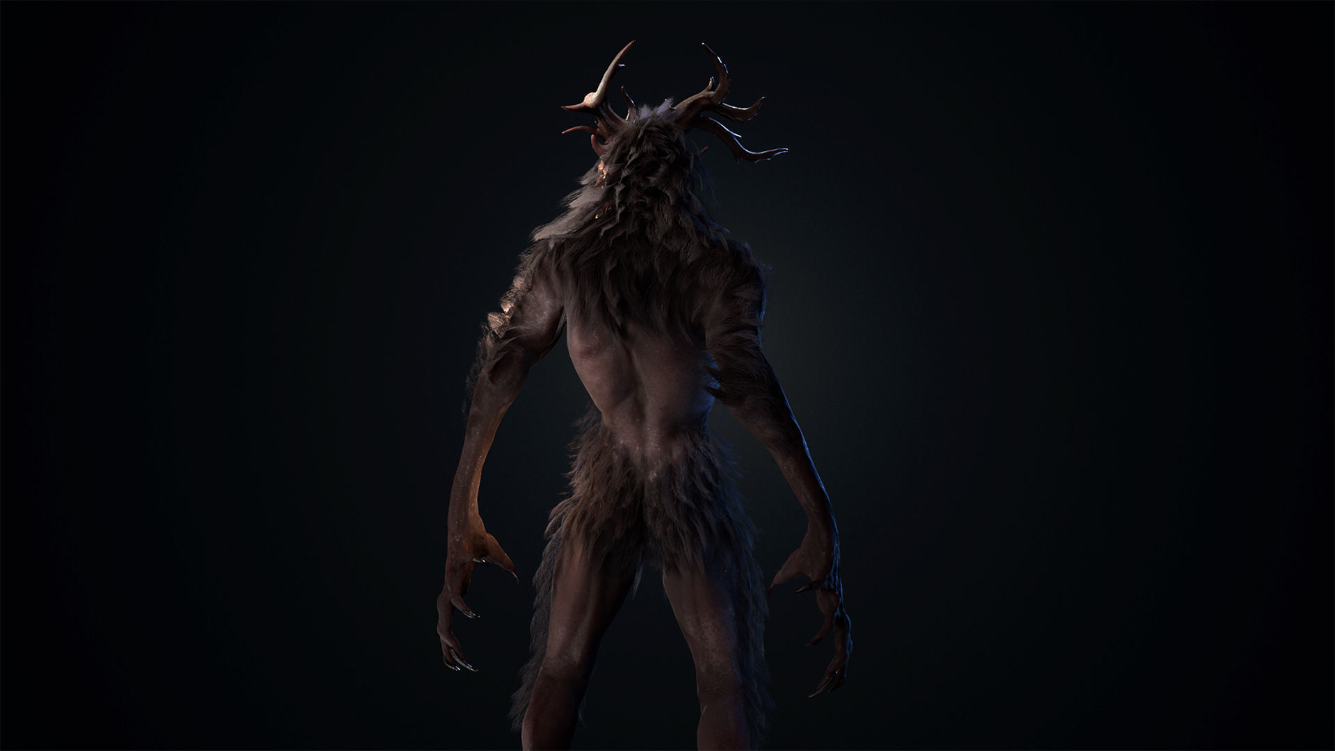 Forest Wendigo Low-poly 3D model_13