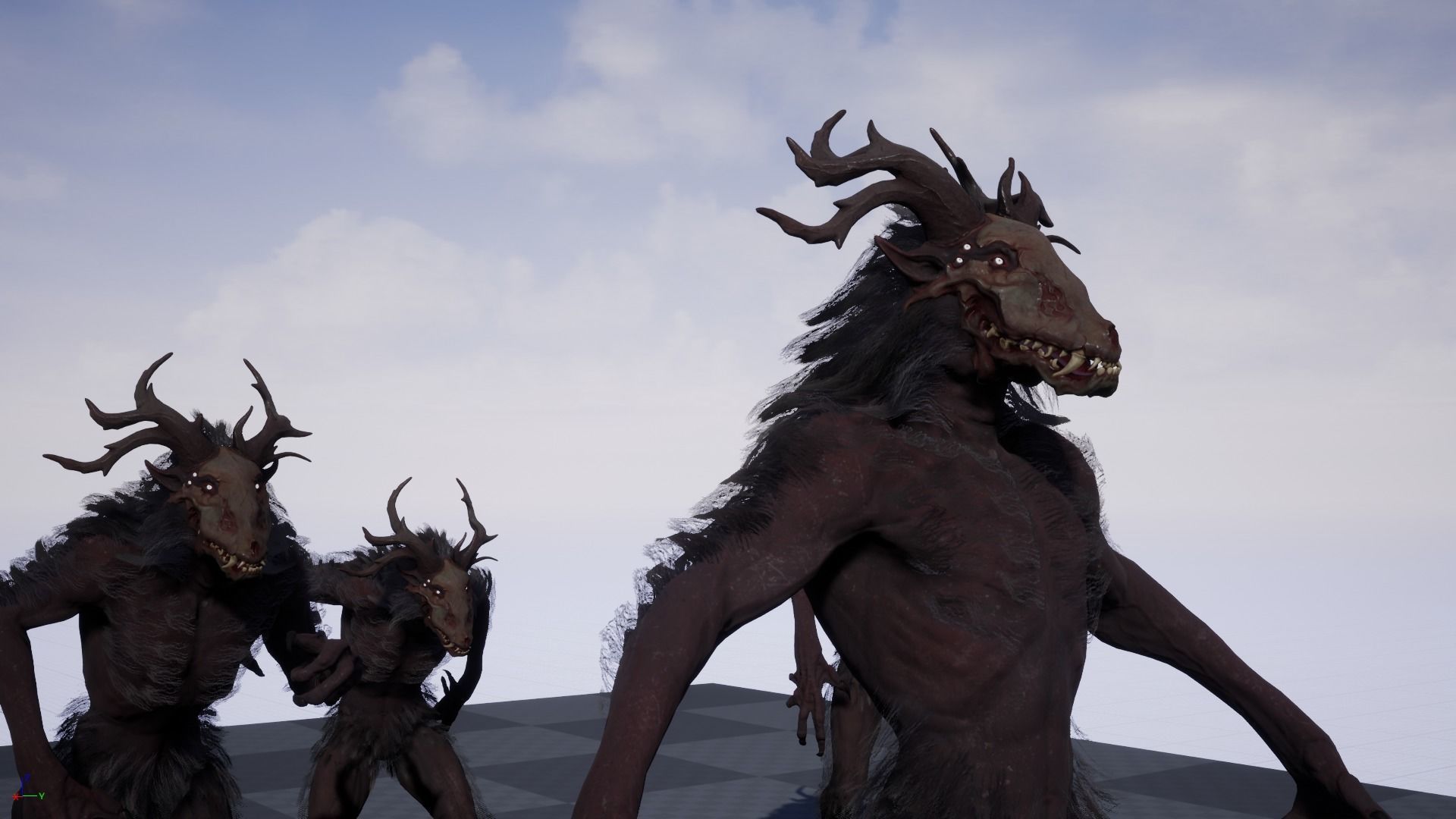 Forest Wendigo Low-poly 3D model_15