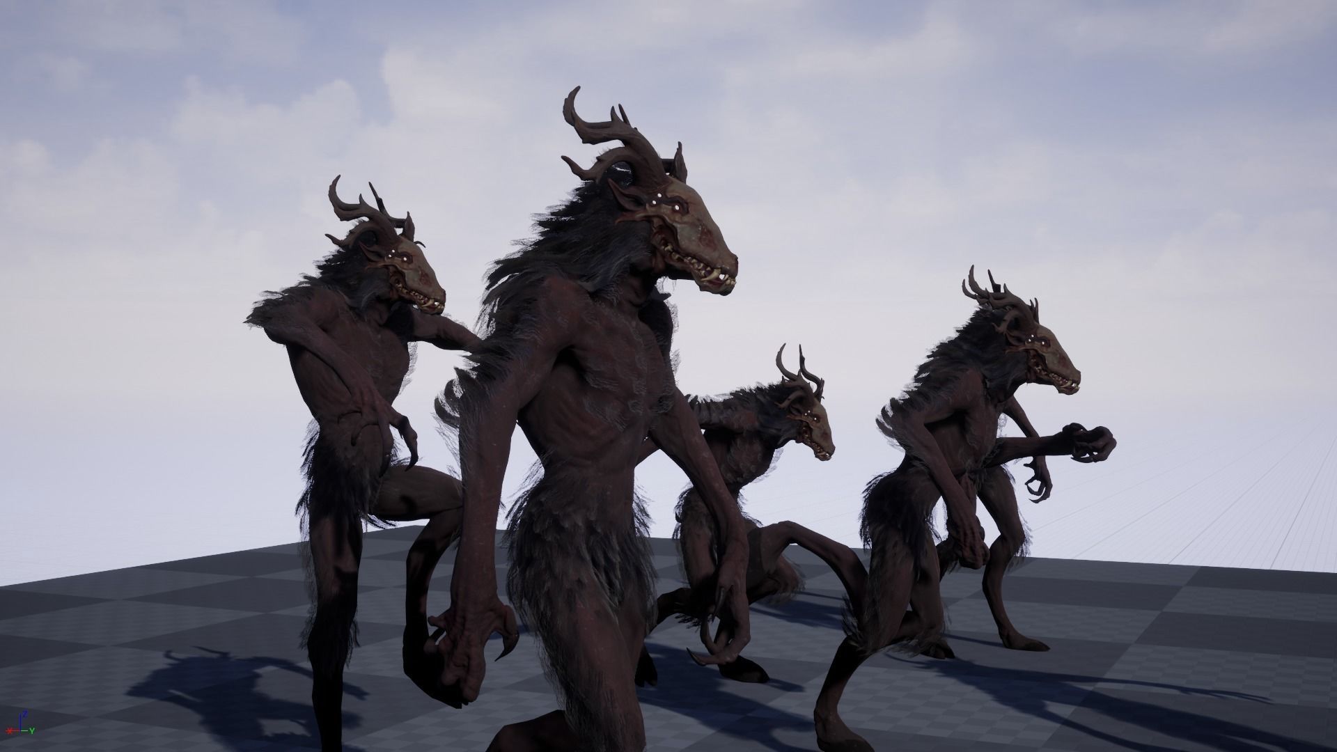 Forest Wendigo Low-poly 3D model_16