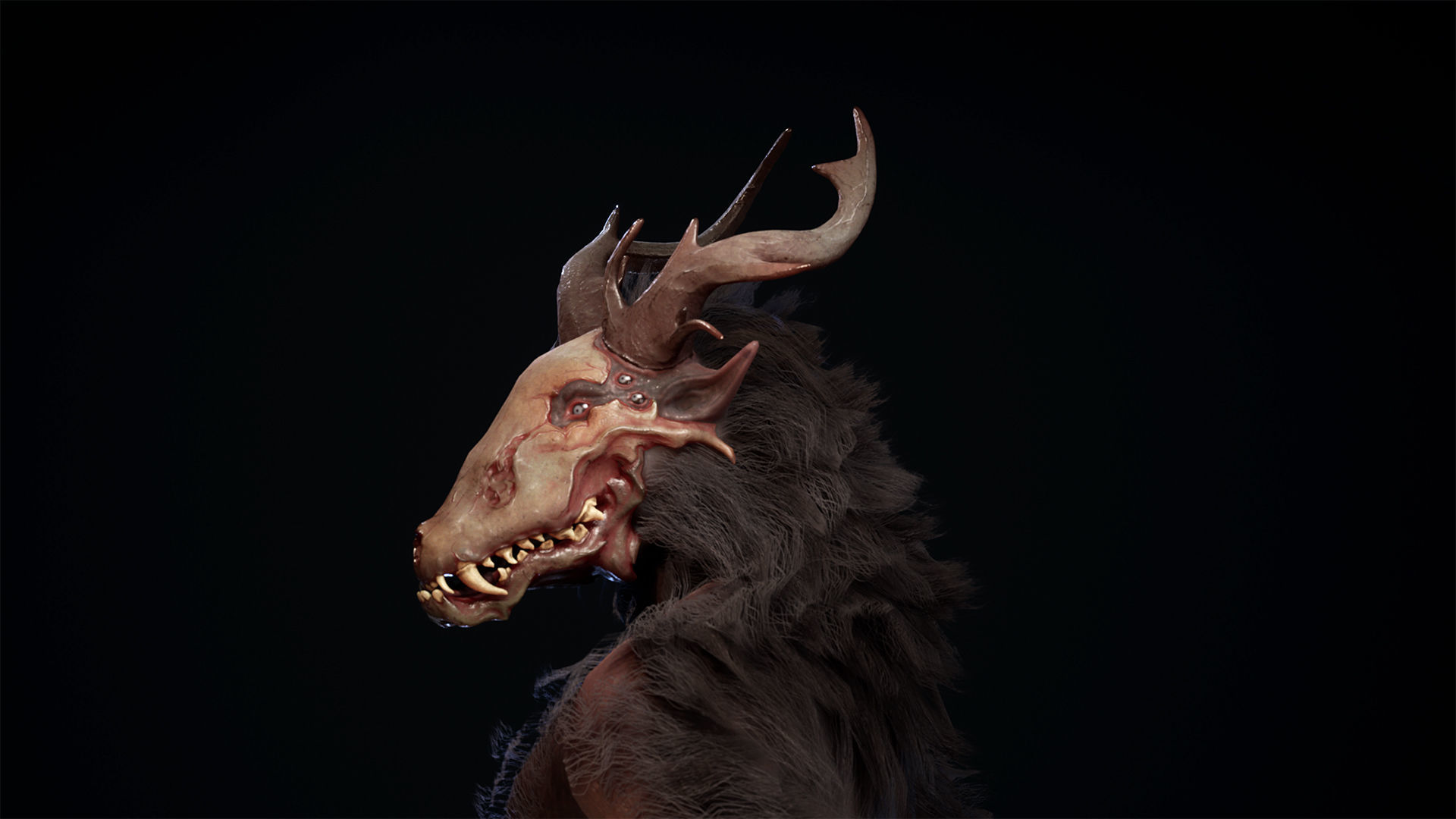 Forest Wendigo Low-poly 3D model_8