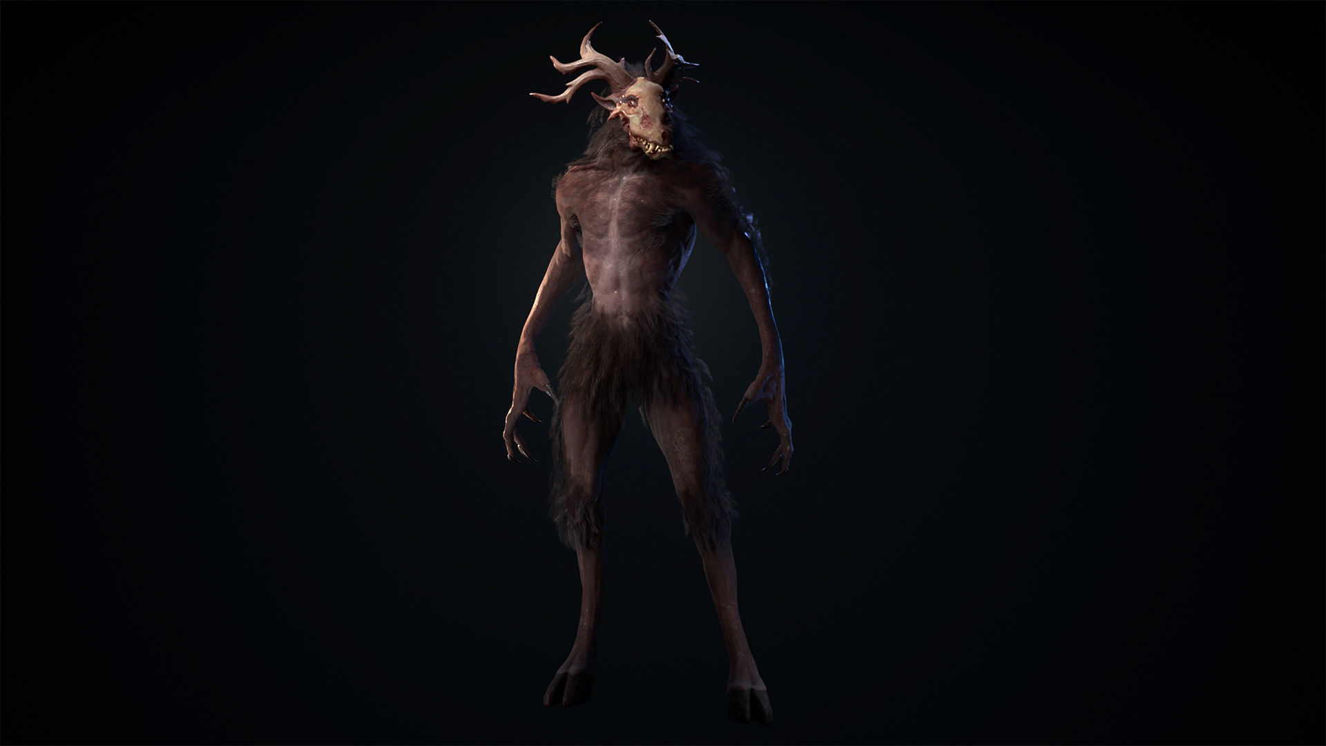 Forest Wendigo Low-poly 3D model_2