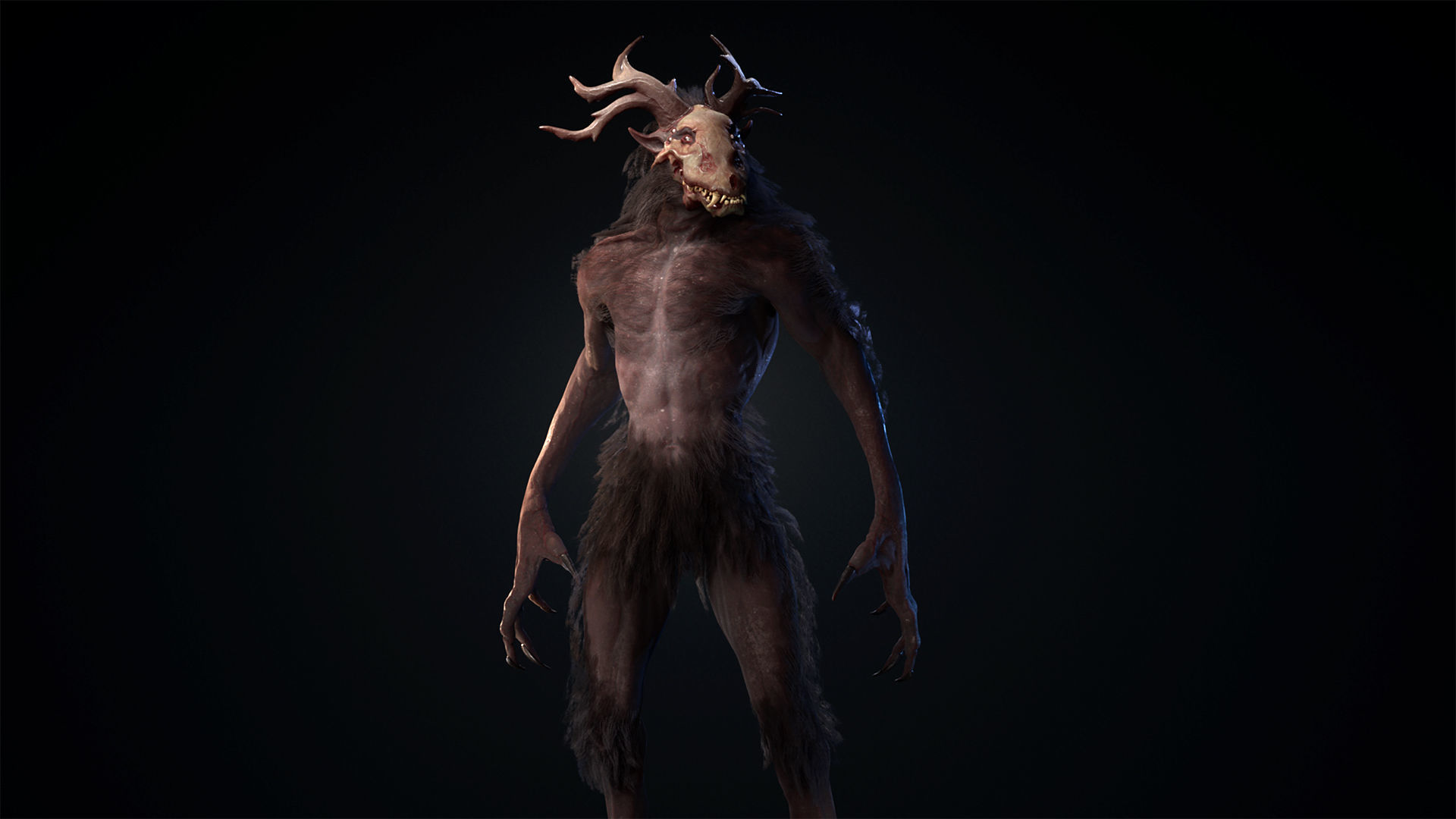 Forest Wendigo Low-poly 3D model_3