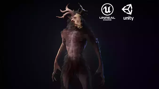 Forest Wendigo Low-poly 3D model