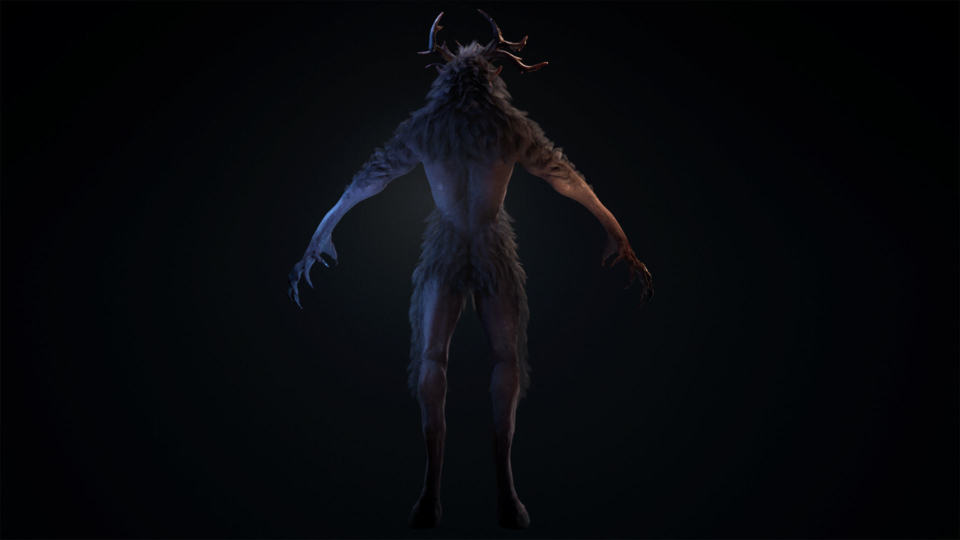 Forest Wendigo Low-poly 3D model_12