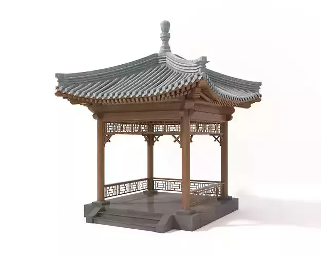 Wood Gazebo 3 3D model