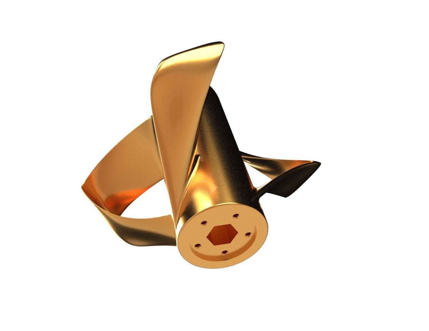 Toroidal propeller for submarines boats and ships 3D print model_11