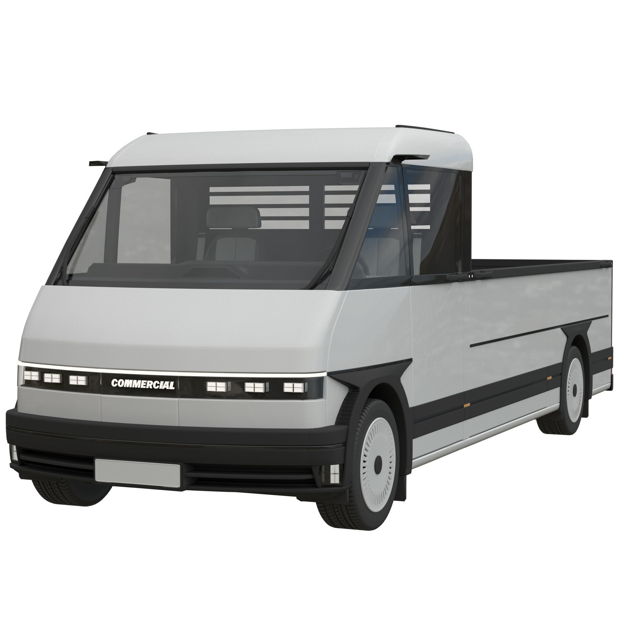 Generic EV Pickup truck 3D model_1