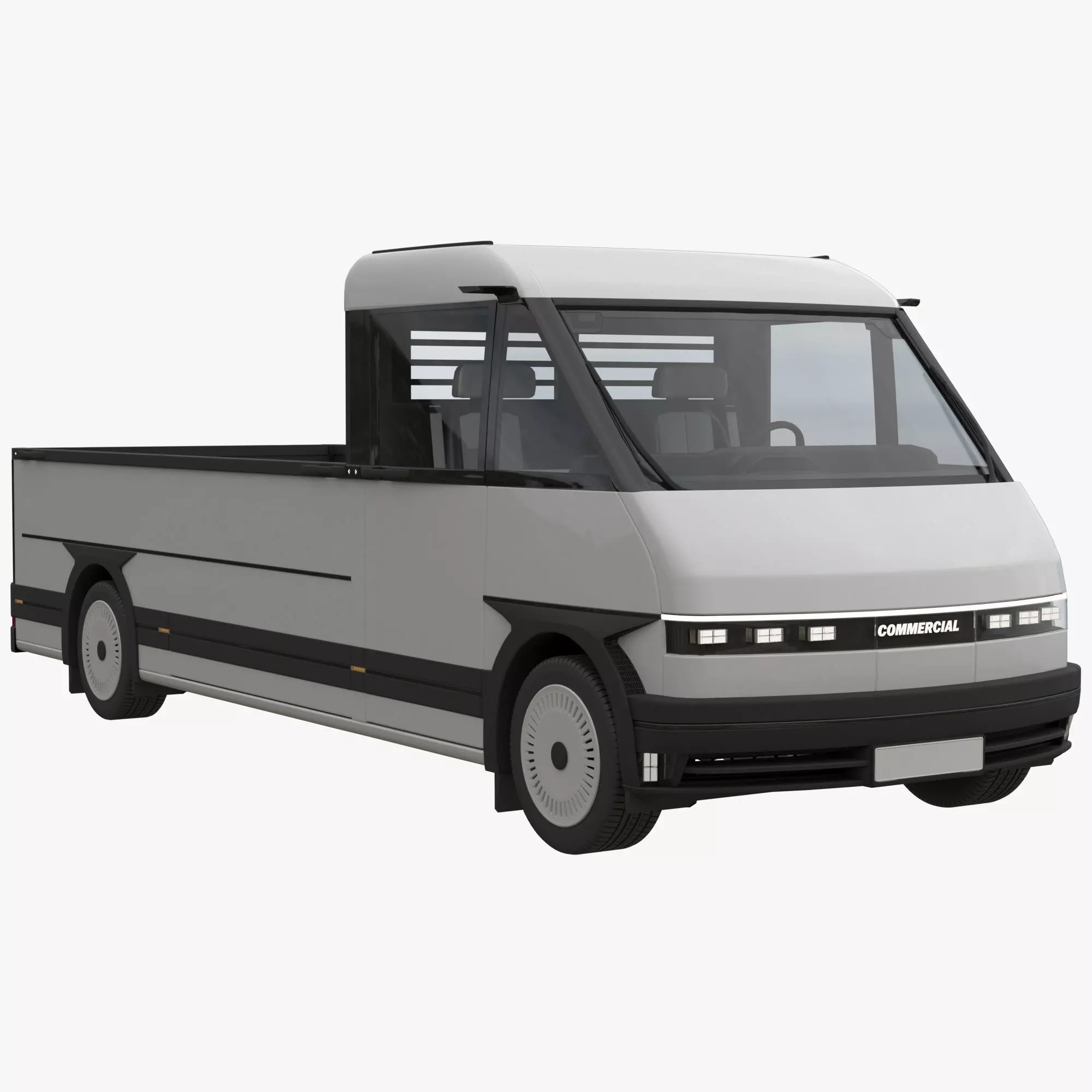 Generic EV Pickup truck 3D model_0