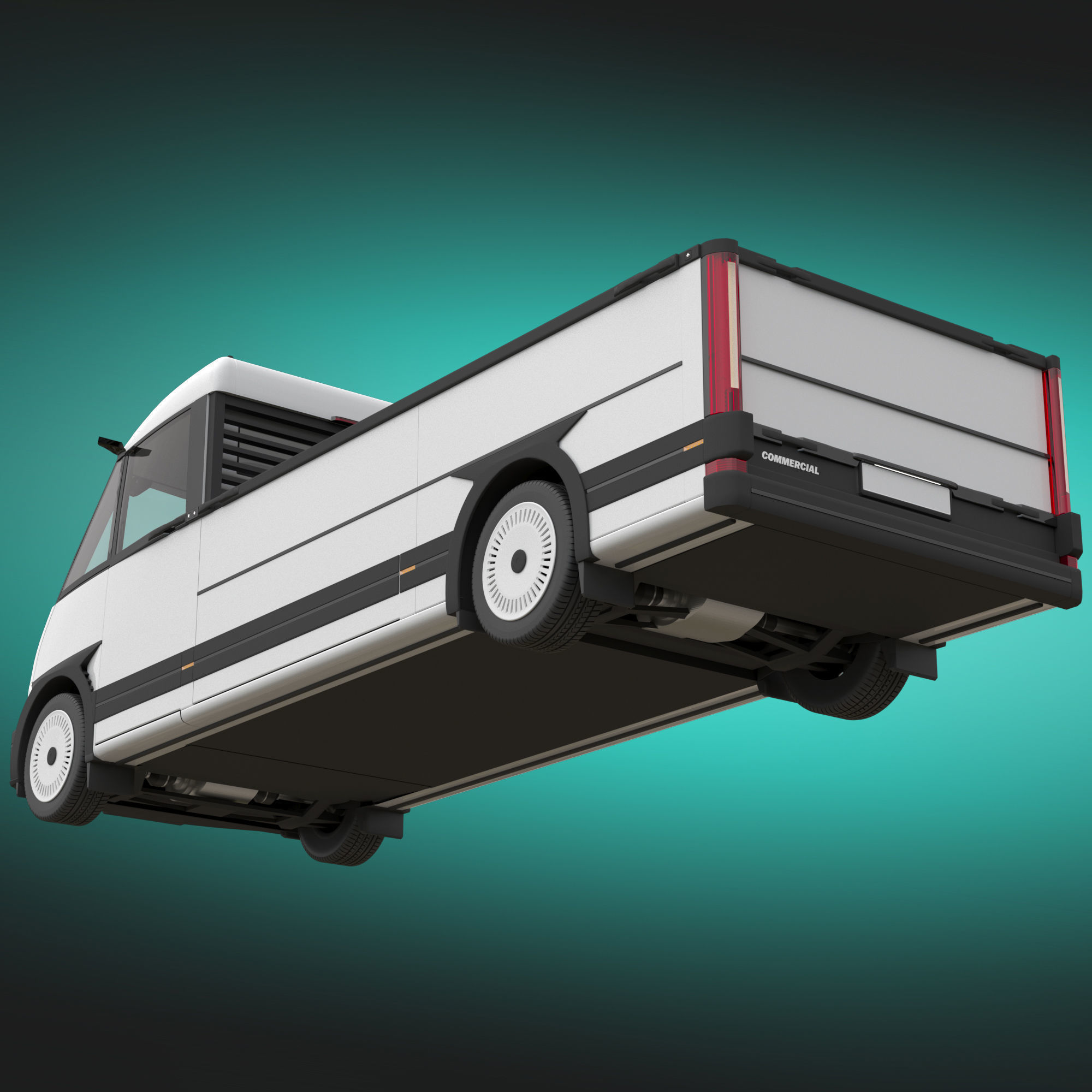 Generic EV Pickup truck 3D model_3