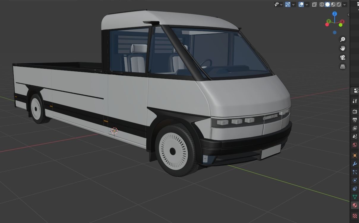 Generic EV Pickup truck 3D model_24