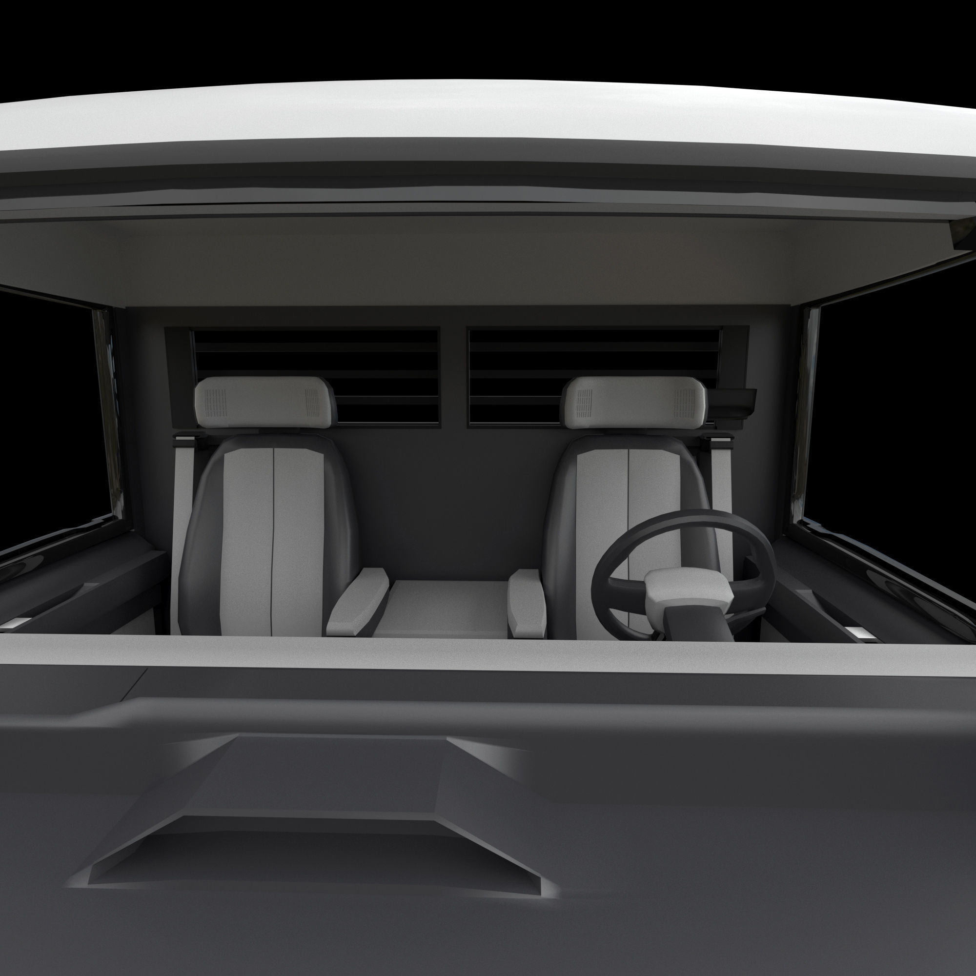 Generic EV Pickup truck 3D model_22