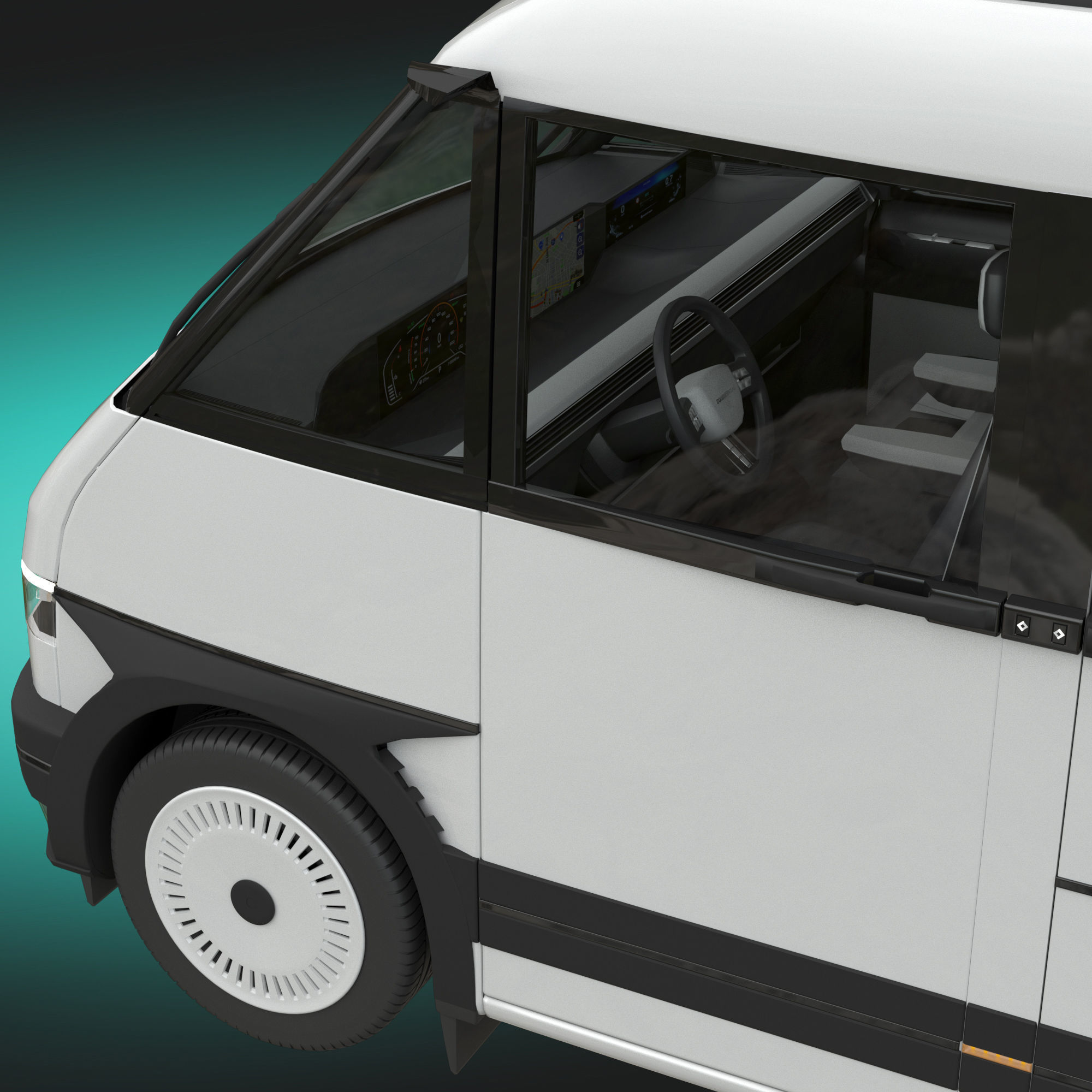 Generic EV Pickup truck 3D model_6