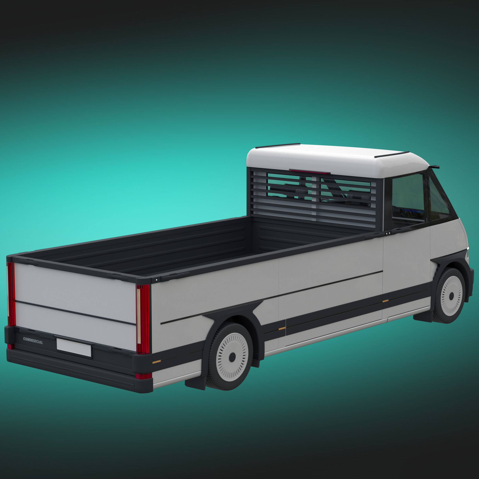 Generic EV Pickup truck 3D model_4