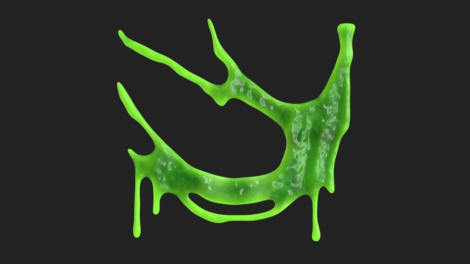 Green Slime v8 Low-poly 3D model_9