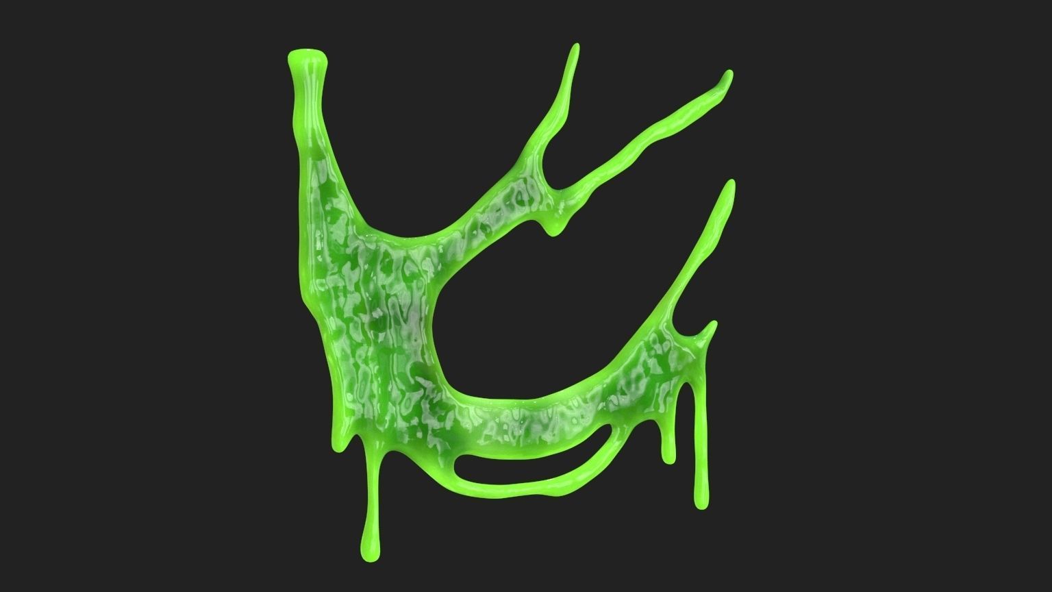 Green Slime v8 Low-poly 3D model_6