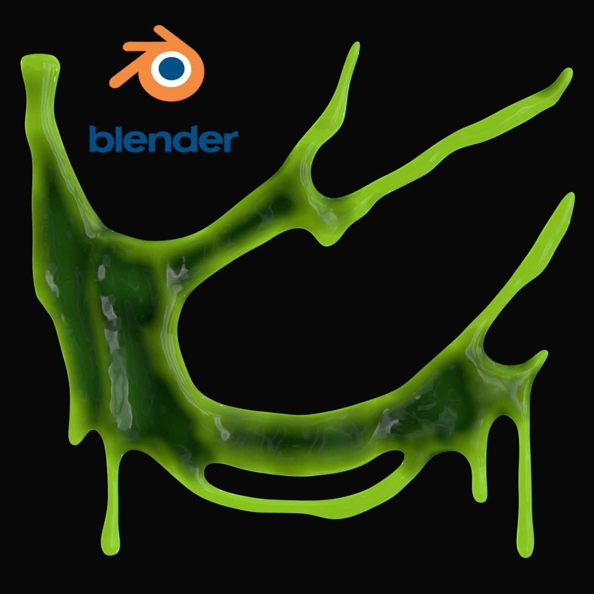 Green Slime v8 Low-poly 3D model_3