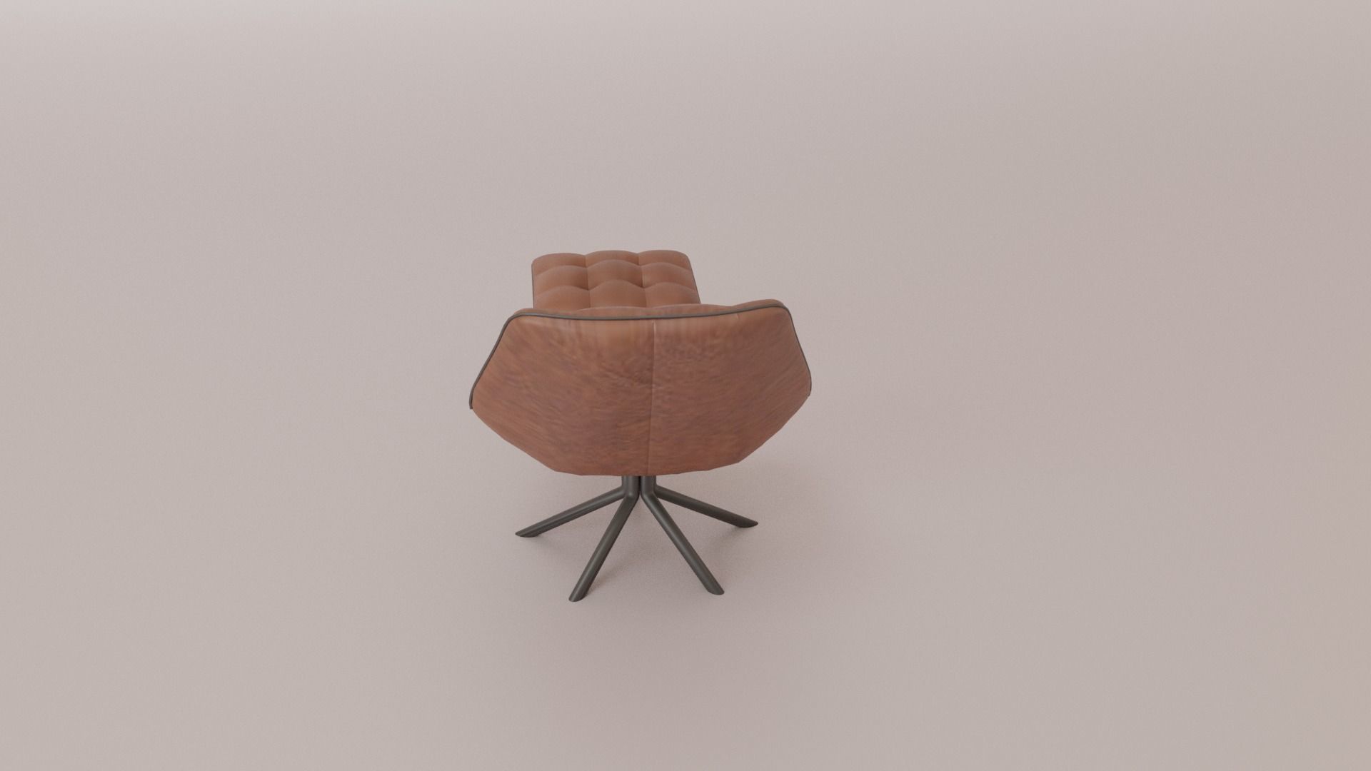 Leather Swivel Chair Low-poly 3D model_13