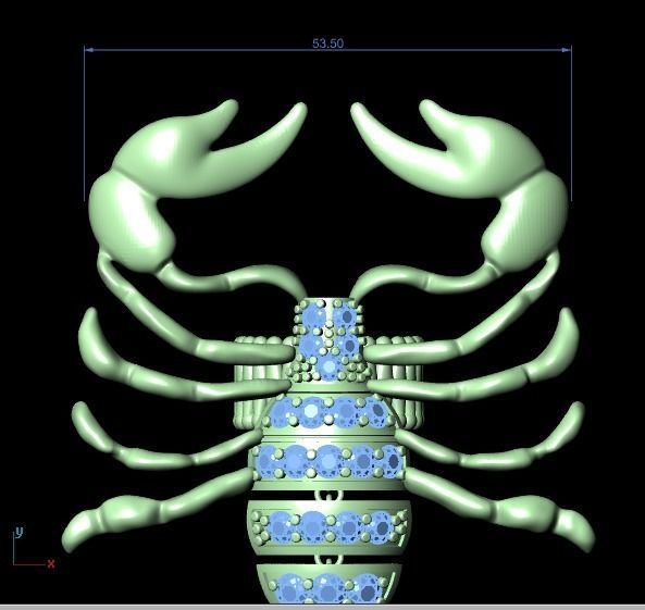 Mechanical Scorpion Ring 3D print model_13
