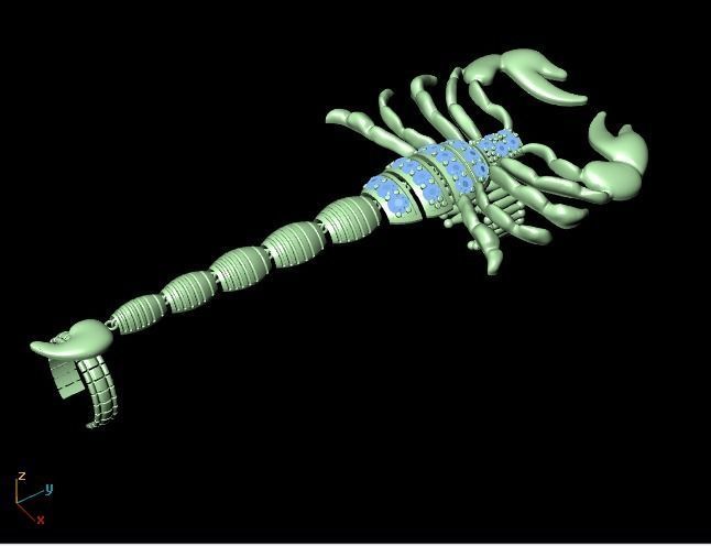 Mechanical Scorpion Ring 3D print model_20
