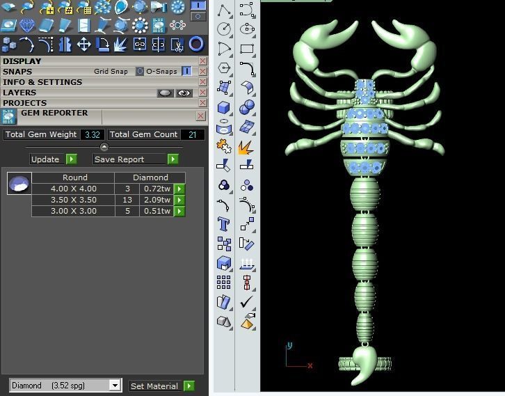 Mechanical Scorpion Ring 3D print model_12