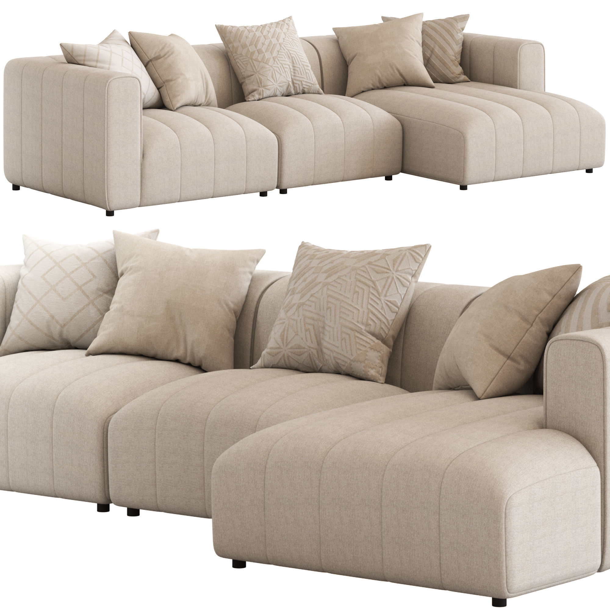 Coco Republic Oregon Modular Sofa1 3D model_1